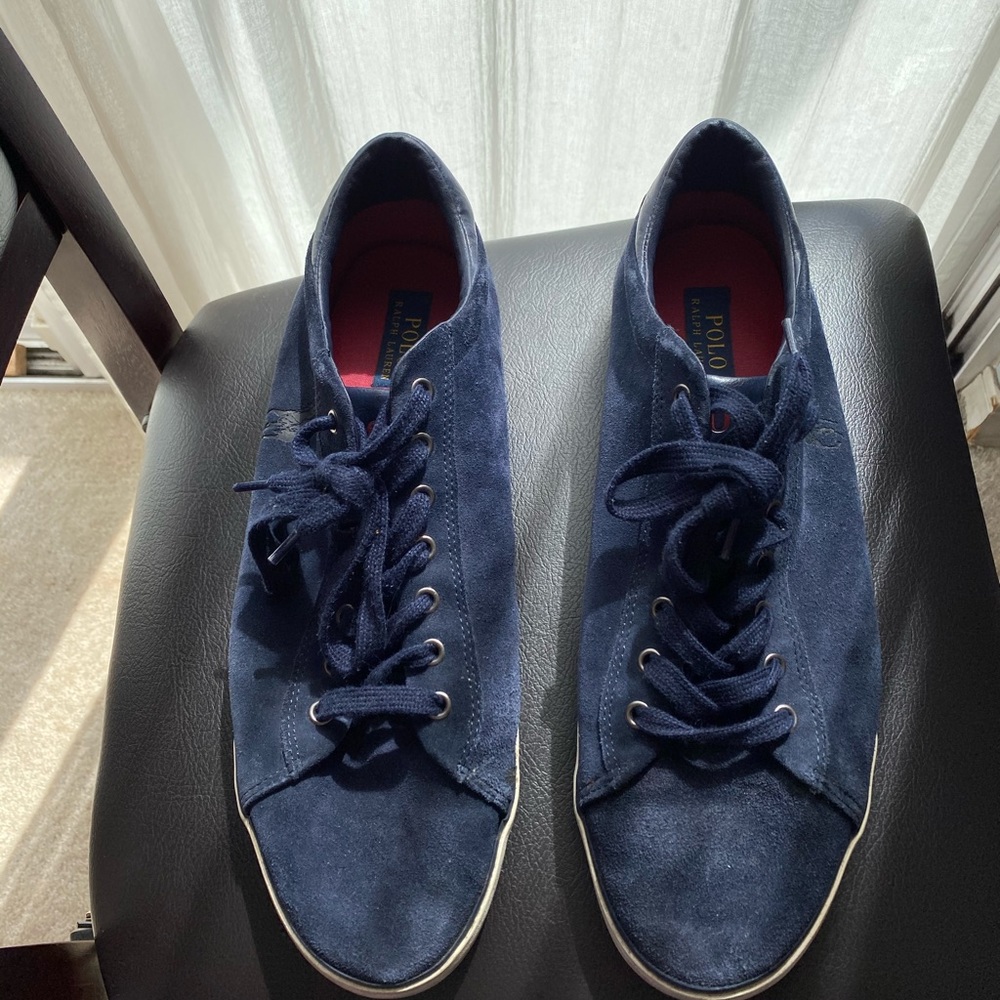 POLO Ralph Lauren men’s suede navy tie-ups